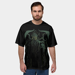 Футболка оверсайз мужская Ктулху art, цвет: 3D-принт — фото 2
