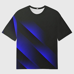 Мужская футболка оверсайз Blue Fade 3D Синий градиент