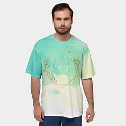Футболка оверсайз мужская Созидай Цвети, цвет: 3D-принт — фото 2