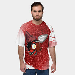 Футболка оверсайз мужская FNAF - ФОКСИ - Краска, цвет: 3D-принт — фото 2