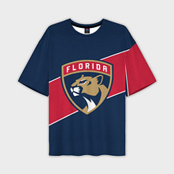 Футболка оверсайз мужская Florida Panthers , Флорида Пантерз, цвет: 3D-принт