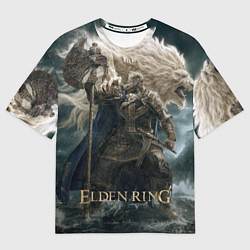 Футболка оверсайз мужская Годфри и лев Elden Ring, цвет: 3D-принт