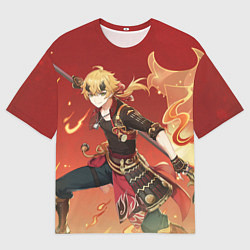 Футболка оверсайз мужская Thoma Genshin Impact, цвет: 3D-принт