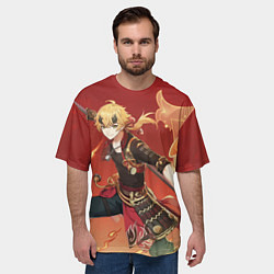 Футболка оверсайз мужская Thoma Genshin Impact, цвет: 3D-принт — фото 2