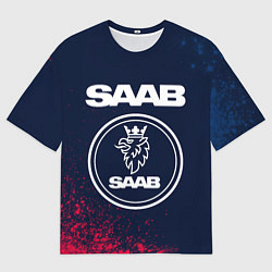 Футболка оверсайз мужская SAAB - Краска, цвет: 3D-принт