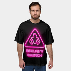 Футболка оверсайз мужская Five Nights at Freddys: Security Breach лого, цвет: 3D-принт — фото 2