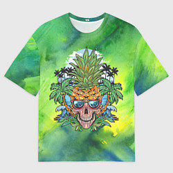 Футболка оверсайз мужская Стильный ананас, цвет: 3D-принт