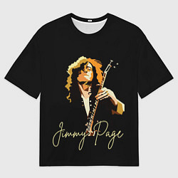 Футболка оверсайз мужская Led Zeppelin Лед Зеппелин Jimmy Page, цвет: 3D-принт