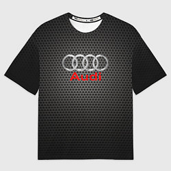 Футболка оверсайз мужская Audi карбон, цвет: 3D-принт