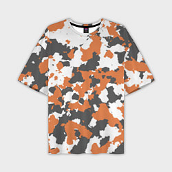 Мужская футболка оверсайз Orange Camo