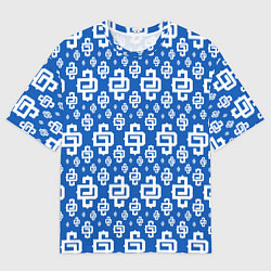 Футболка оверсайз мужская Blue Pattern Dope Camo Dope Street Market, цвет: 3D-принт