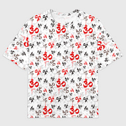 Мужская футболка оверсайз Мантра ОМ АУМ