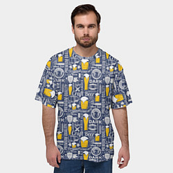 Футболка оверсайз мужская Пиво Craft Beer, цвет: 3D-принт — фото 2