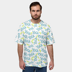 Футболка оверсайз мужская YOGA лотос, цвет: 3D-принт — фото 2