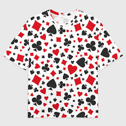 Мужская футболка оверсайз Картёжные Масти