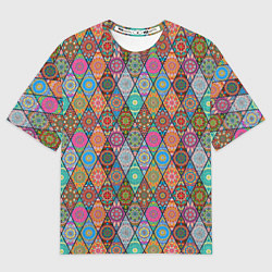 Мужская футболка оверсайз Мандалы Текстура