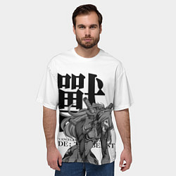 Футболка оверсайз мужская EVАNGELIОN, цвет: 3D-принт — фото 2