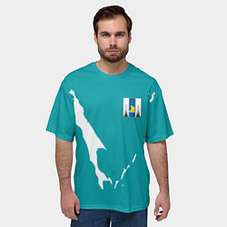 Футболка оверсайз мужская Сахалин герб, цвет: 3D-принт — фото 2