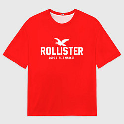 Футболка оверсайз мужская Узор Red Rollister Dope Street Market, цвет: 3D-принт