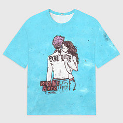 Футболка оверсайз мужская Lil Peep Right Here, цвет: 3D-принт