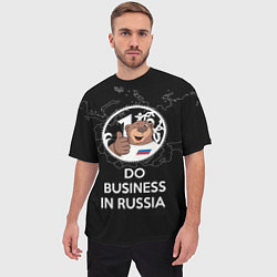 Футболка оверсайз мужская Do business in Russia, цвет: 3D-принт — фото 2