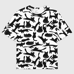 Мужская футболка оверсайз Домашний котик