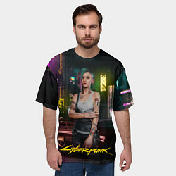 Футболка оверсайз мужская Judy cyberpunk2077, цвет: 3D-принт — фото 2