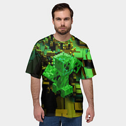 Футболка оверсайз мужская Minecraft Creeper Mob, цвет: 3D-принт — фото 2