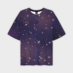 Мужская футболка оверсайз Звездное ночное небо Галактика Космос
