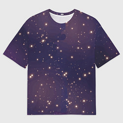 Мужская футболка оверсайз Звездное ночное небо Галактика Космос