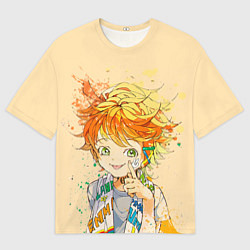 Футболка оверсайз мужская Позитивная Эмма, цвет: 3D-принт