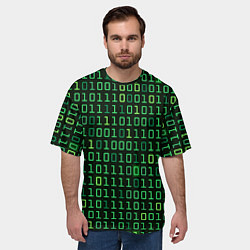 Футболка оверсайз мужская Двоичный Код Binary Code, цвет: 3D-принт — фото 2