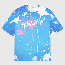 Футболка оверсайз мужская Кляксы Skull Team, цвет: 3D-принт
