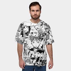 Футболка оверсайз мужская Волейбол!! pattern, цвет: 3D-принт — фото 2