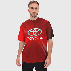 Футболка оверсайз мужская Toyota тойота, цвет: 3D-принт — фото 2