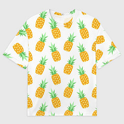 Футболка оверсайз мужская Поле ананасов, цвет: 3D-принт