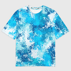 Мужская футболка оверсайз Спортивный камуфляж Пикси - Лагуна