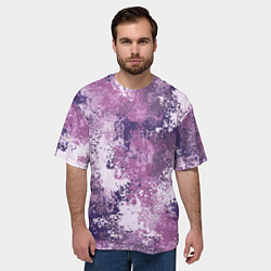 Футболка оверсайз мужская Спортивный камуфляж Пикси - Лаванда, цвет: 3D-принт — фото 2