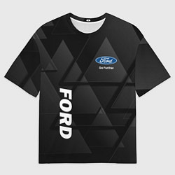 Футболка оверсайз мужская Ford Форд Треугольники, цвет: 3D-принт