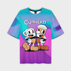 Футболка оверсайз мужская Кружечки Cuphead, цвет: 3D-принт