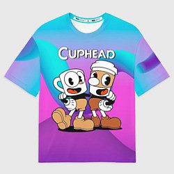 Футболка оверсайз мужская Кружечки Cuphead, цвет: 3D-принт