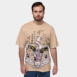 Футболка оверсайз мужская KILLER QUEEN Йошикаге Кира JOJO PART 4, цвет: 3D-принт — фото 2