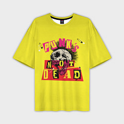 Футболка оверсайз мужская Punks Not Dead - Панки Хой!, цвет: 3D-принт