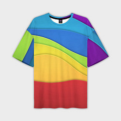 Футболка оверсайз мужская Fashion pattern 2022 Wave, цвет: 3D-принт