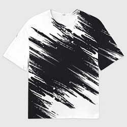 Футболка оверсайз мужская БЕЛАЯ КРАСКА БРЫЗГИ, цвет: 3D-принт