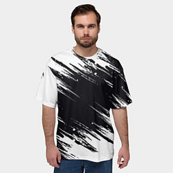 Футболка оверсайз мужская БЕЛАЯ КРАСКА БРЫЗГИ, цвет: 3D-принт — фото 2
