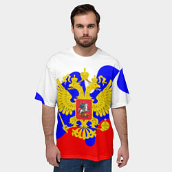 Футболка оверсайз мужская Герб россии герб, цвет: 3D-принт — фото 2