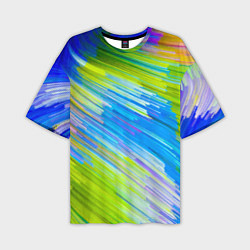 Мужская футболка оверсайз Color vanguard pattern Raster