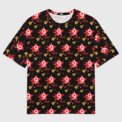 Футболка оверсайз мужская 9 МАЯ ДЕНЬ ПОБЕДЫ, цвет: 3D-принт