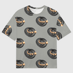 Мужская футболка оверсайз АБСТРАКТ СПИРАЛЬНЫЙ